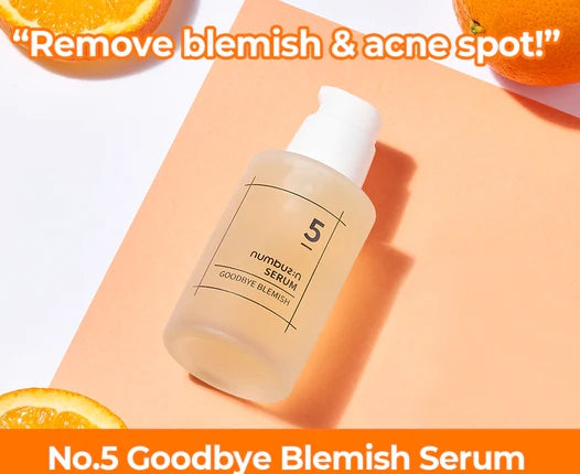 Numbuzin No.5 Goodbye Blemish Serum 50ml / 1.69 fl oz – Dark Spot & Acne Scar Care with Niacinamide + Vitamin C
