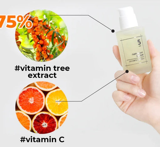 Numbuzin No.5 Goodbye Blemish Serum 50ml / 1.69 fl oz – Dark Spot & Acne Scar Care with Niacinamide + Vitamin C
