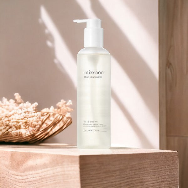 MIXSOON Bean Cleansing Oil 195ml / 6.59 fl oz – Gentle Deep Cleansing Oil with Fermented Bean Extract for Sensitive Skin