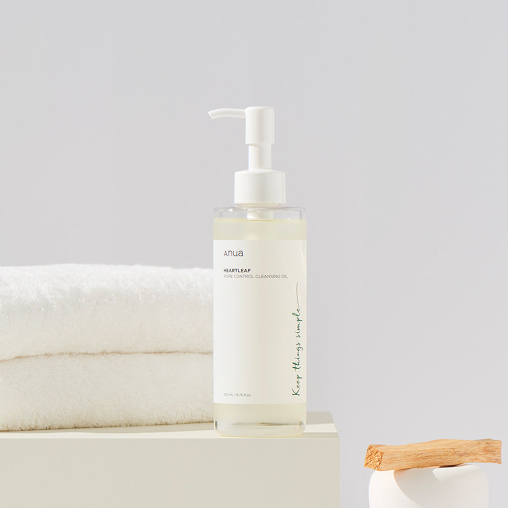ANUA Heartleaf Pore Control Cleansing Oil 200ml / 6.76 fl oz – Gentle Makeup Remover & Pore Care for Sensitive Skin